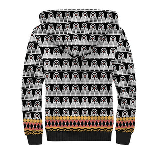 Cameroon Traditional Toghu Pattern Sherpa Hoodie