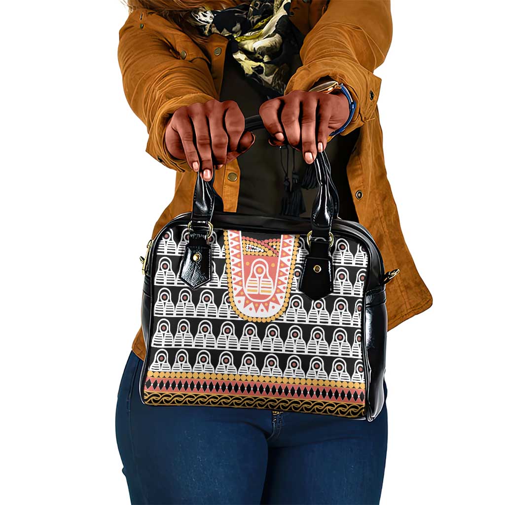 Cameroon Traditional Toghu Pattern Shoulder Handbag