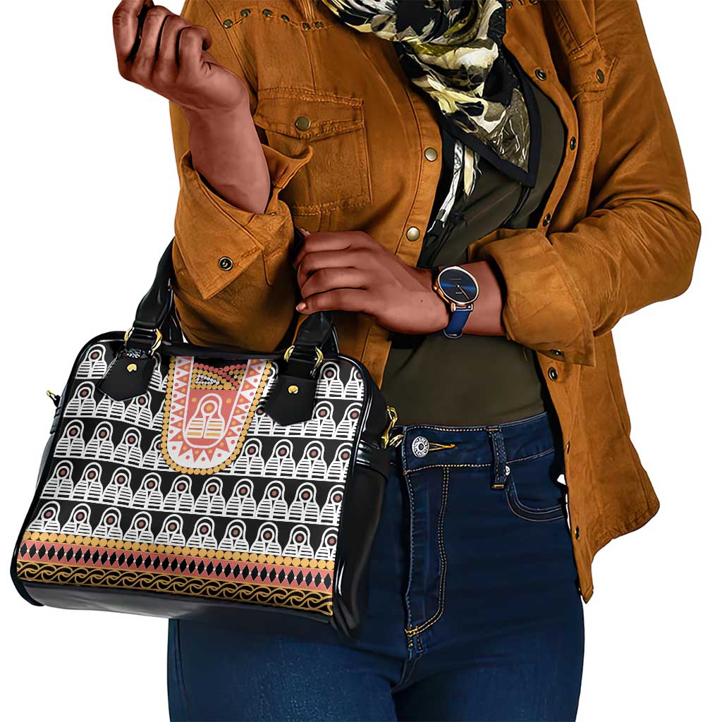 Cameroon Traditional Toghu Pattern Shoulder Handbag