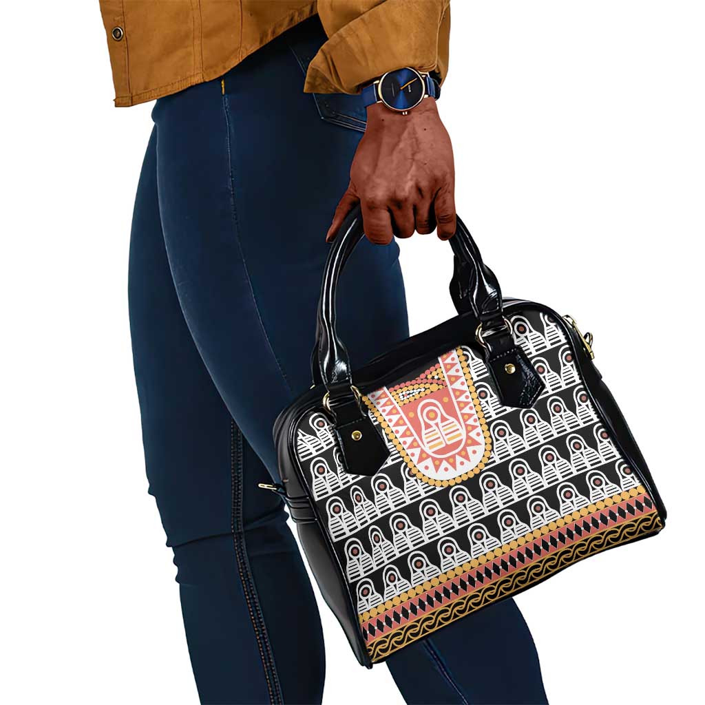 Cameroon Traditional Toghu Pattern Shoulder Handbag