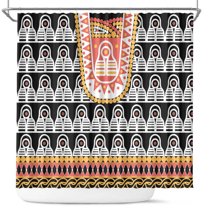 Cameroon Traditional Toghu Pattern Shower Curtain