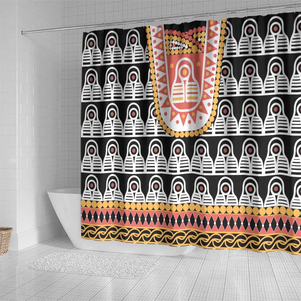 Cameroon Traditional Toghu Pattern Shower Curtain