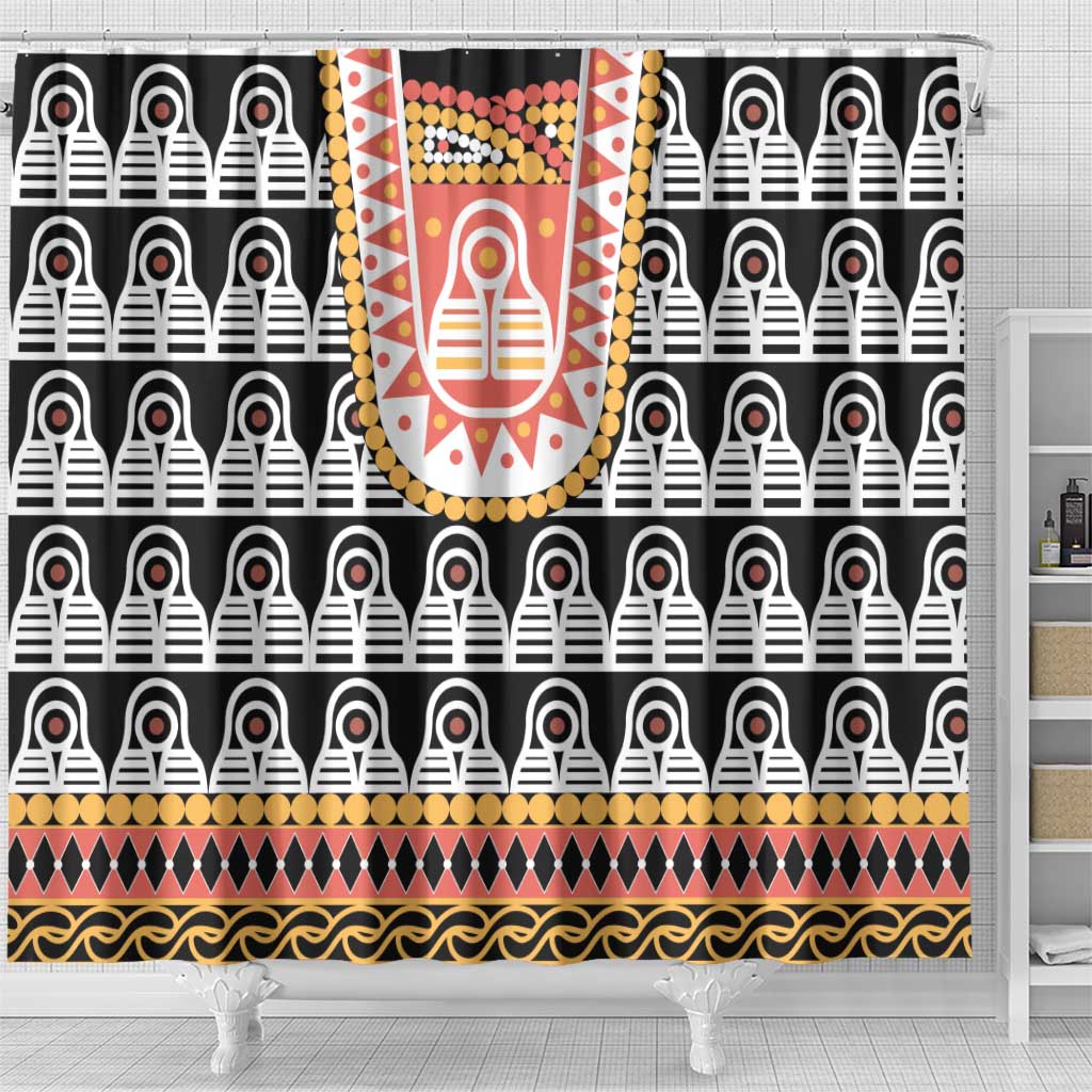 Cameroon Traditional Toghu Pattern Shower Curtain