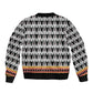 Cameroon Traditional Toghu Pattern Sleeve Zip Bomber Jacket