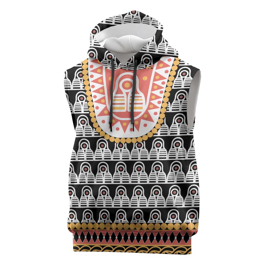 Cameroon Traditional Toghu Pattern Sleeveless Hoodie - African Pride