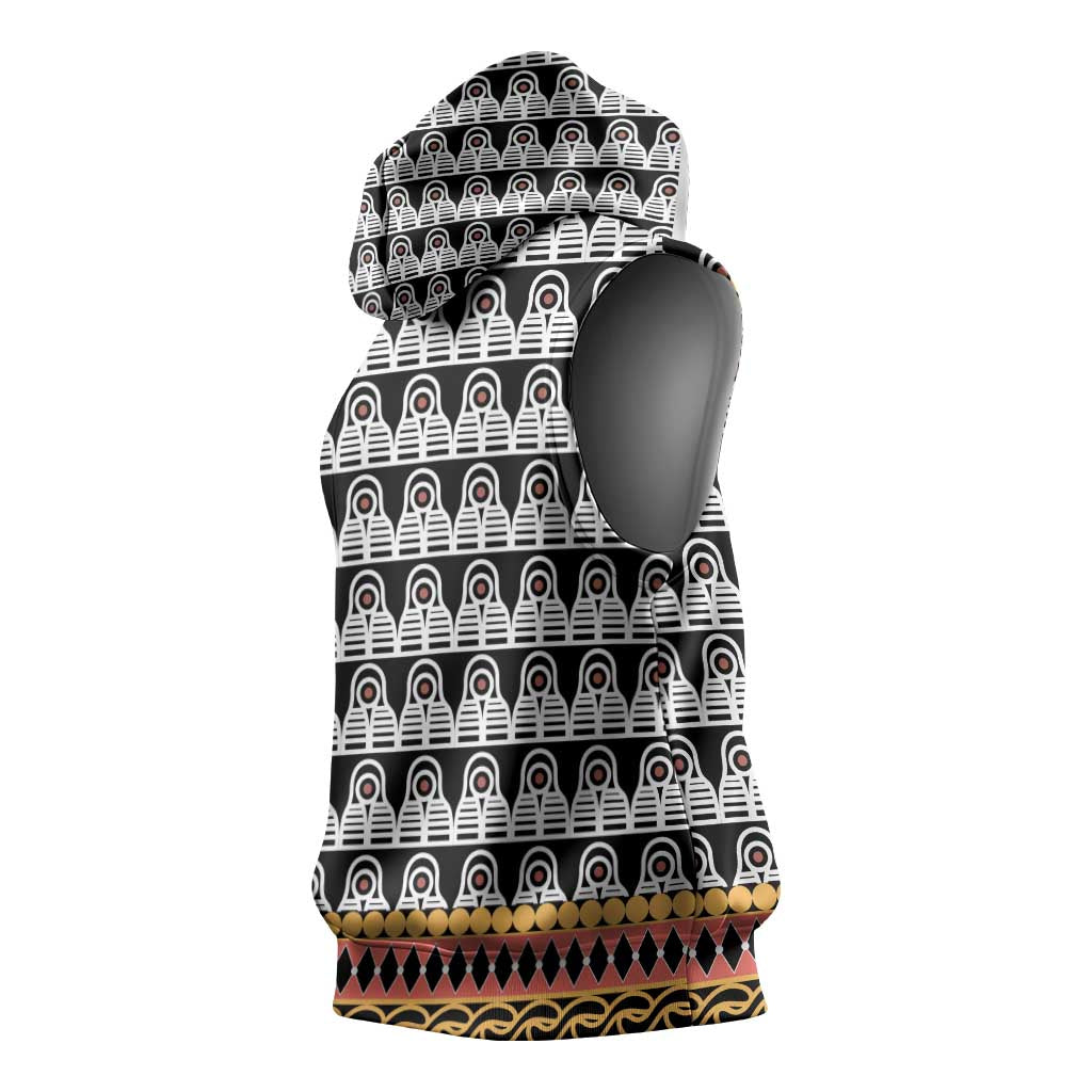Cameroon Traditional Toghu Pattern Sleeveless Hoodie - African Pride