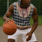 Cameroon Traditional Toghu Pattern Sleeveless Hoodie - African Pride