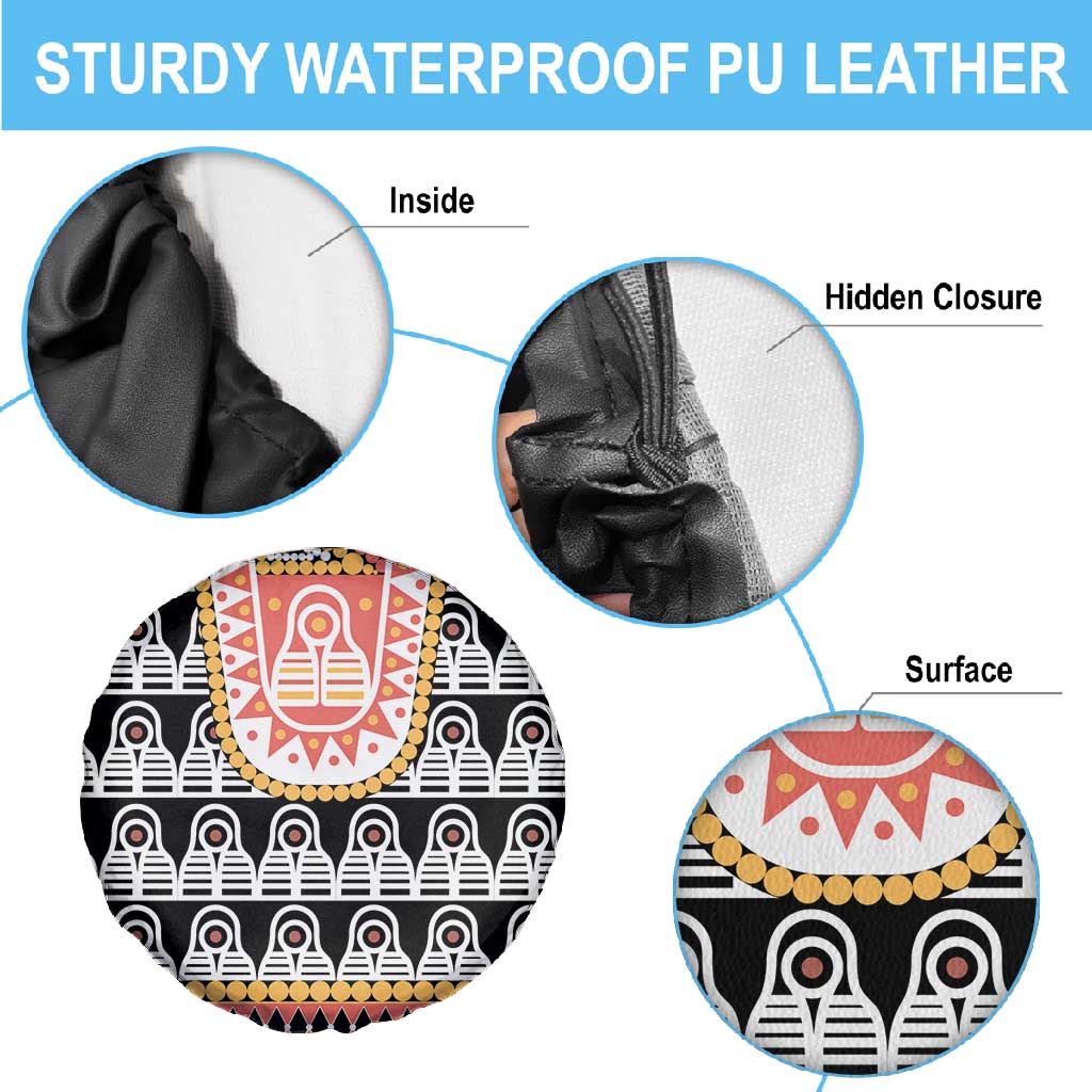 Cameroon Traditional Toghu Pattern Spare Tire Cover