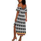 Cameroon Traditional Toghu Pattern Summer Maxi Dress