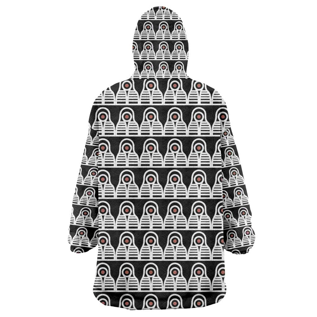 Cameroon Traditional Toghu Pattern Wearable Blanket Hoodie