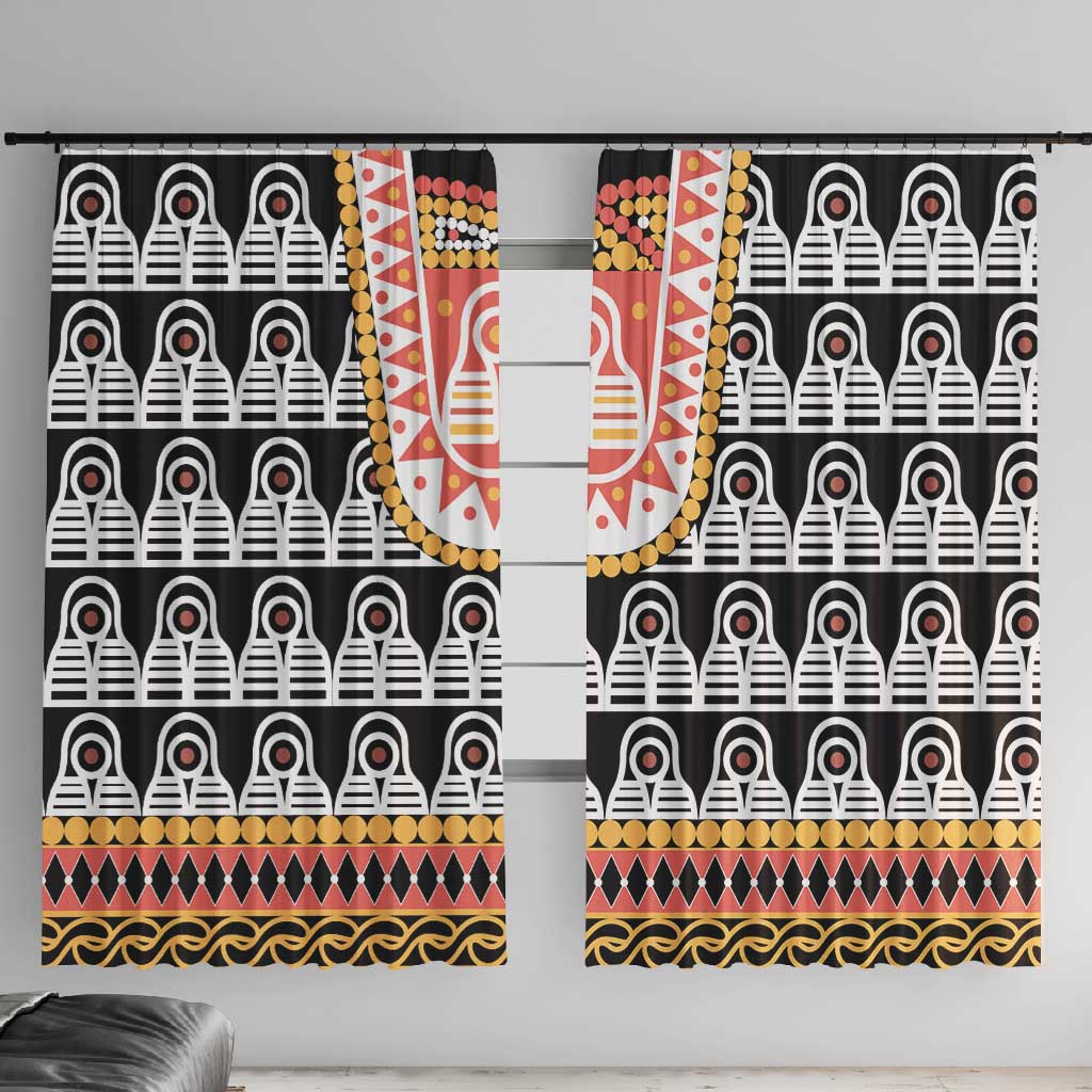 Cameroon Traditional Toghu Pattern Window Curtain