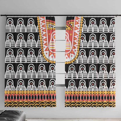 Cameroon Traditional Toghu Pattern Window Curtain