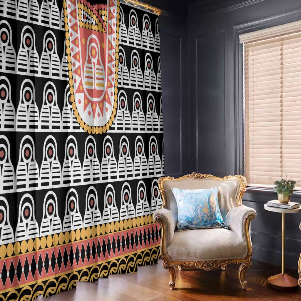Cameroon Traditional Toghu Pattern Window Curtain