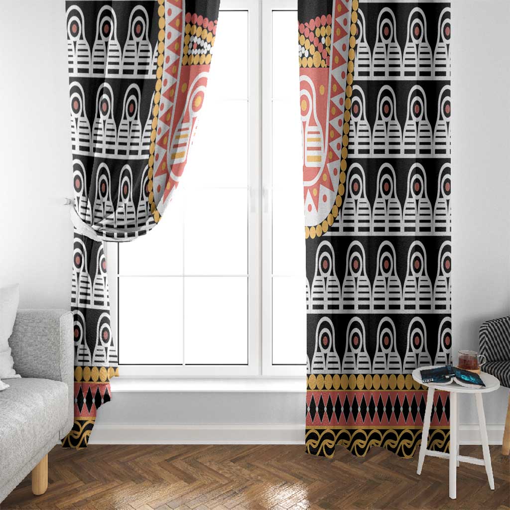 Cameroon Traditional Toghu Pattern Window Curtain