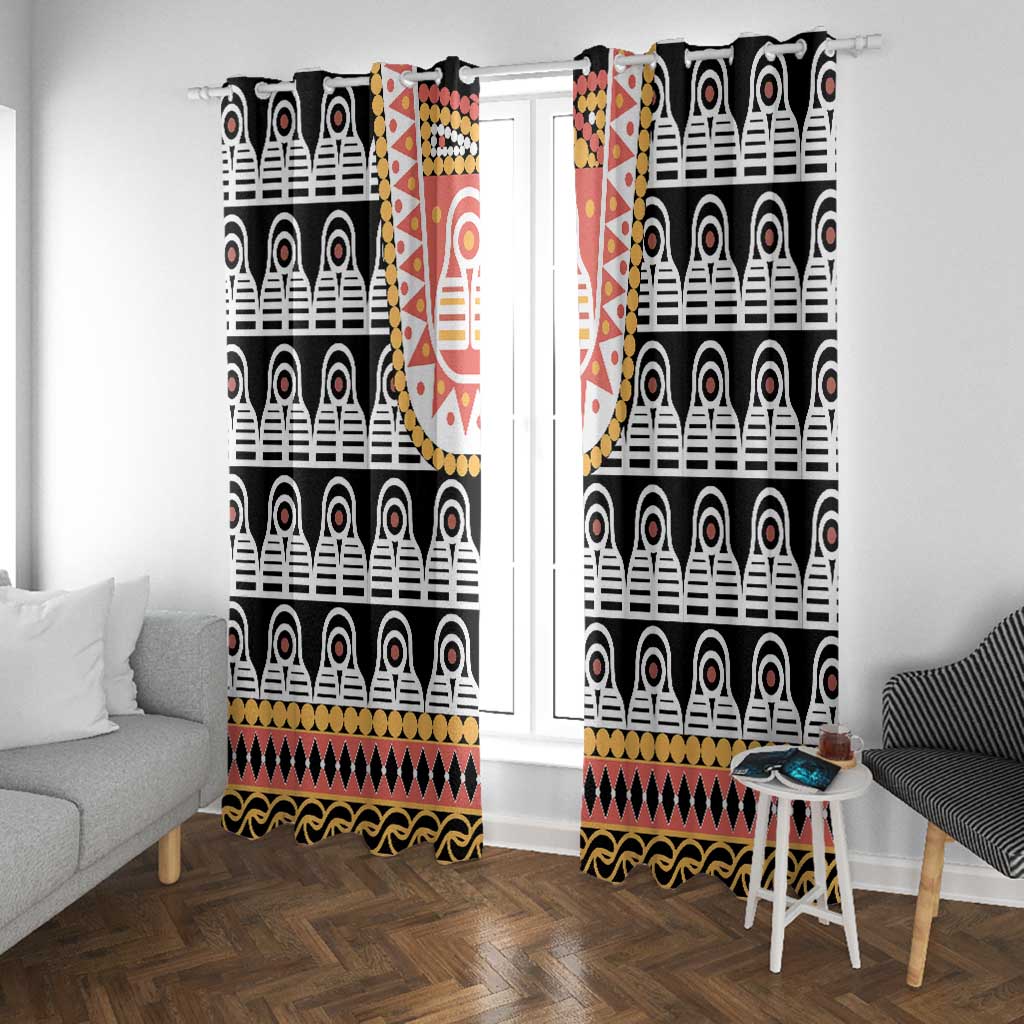 Cameroon Traditional Toghu Pattern Window Curtain