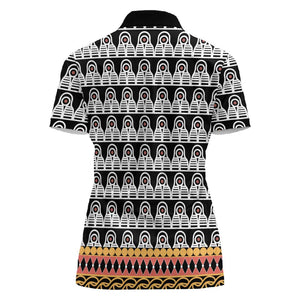 Cameroon Traditional Toghu Pattern Women Polo Shirt