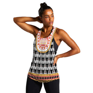 Cameroon Traditional Toghu Pattern Women Racerback Tank