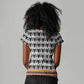 Cameroon Traditional Toghu Pattern Women V-Neck T-Shirt