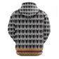 Cameroon Traditional Toghu Pattern Zip Hoodie