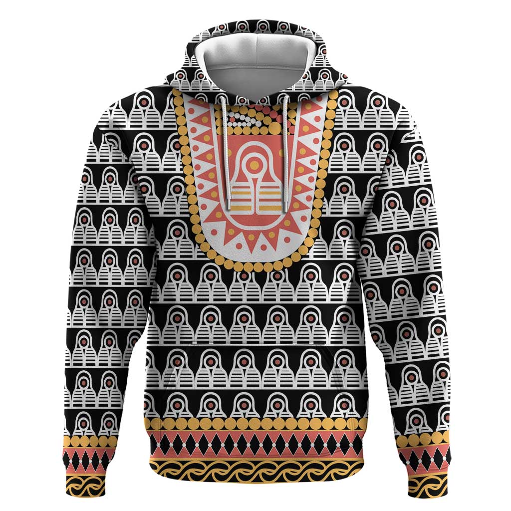Cameroon Traditional Toghu Pattern Zip Hoodie