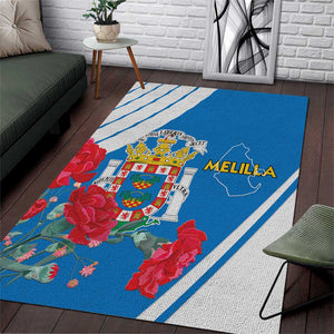 Melilla Spain Area Rug Coat Of Arms With Map