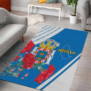 Melilla Spain Area Rug Coat Of Arms With Map