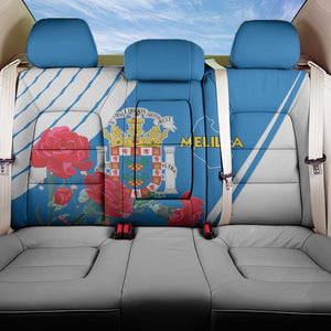 Melilla Spain Back Car Seat Cover Coat Of Arms With Map