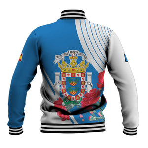 Melilla Spain Baseball Jacket Coat Of Arms With Map