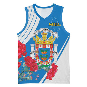 Melilla Spain Basketball Jersey Coat Of Arms With Map - African Pride