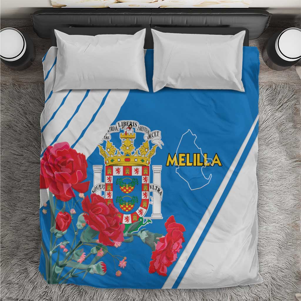 Melilla Spain Bedding Set Coat Of Arms With Map