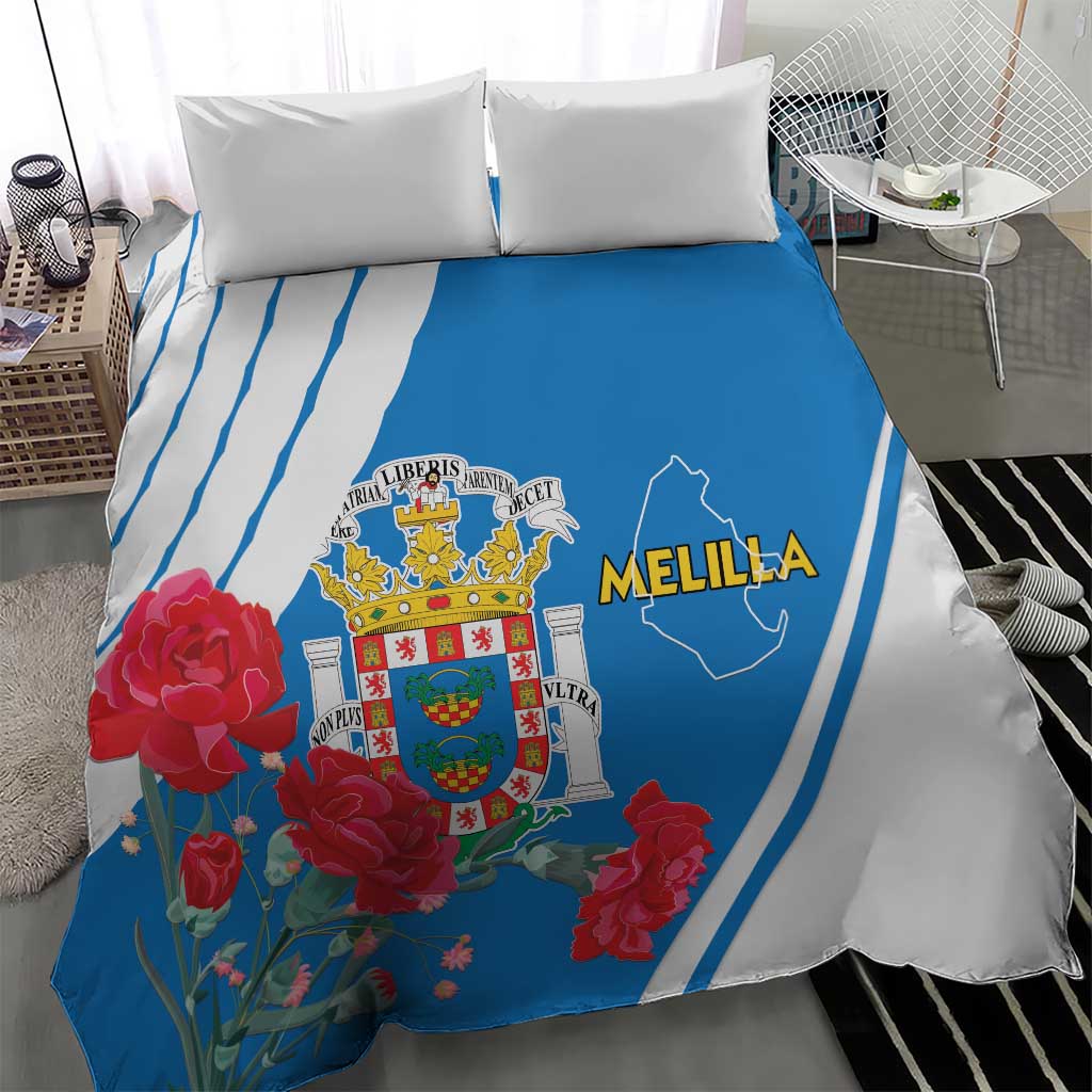 Melilla Spain Bedding Set Coat Of Arms With Map