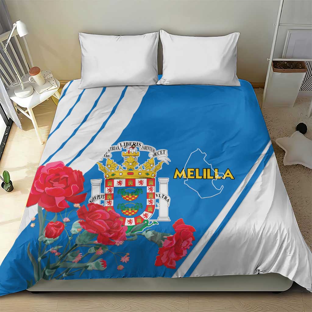 Melilla Spain Bedding Set Coat Of Arms With Map