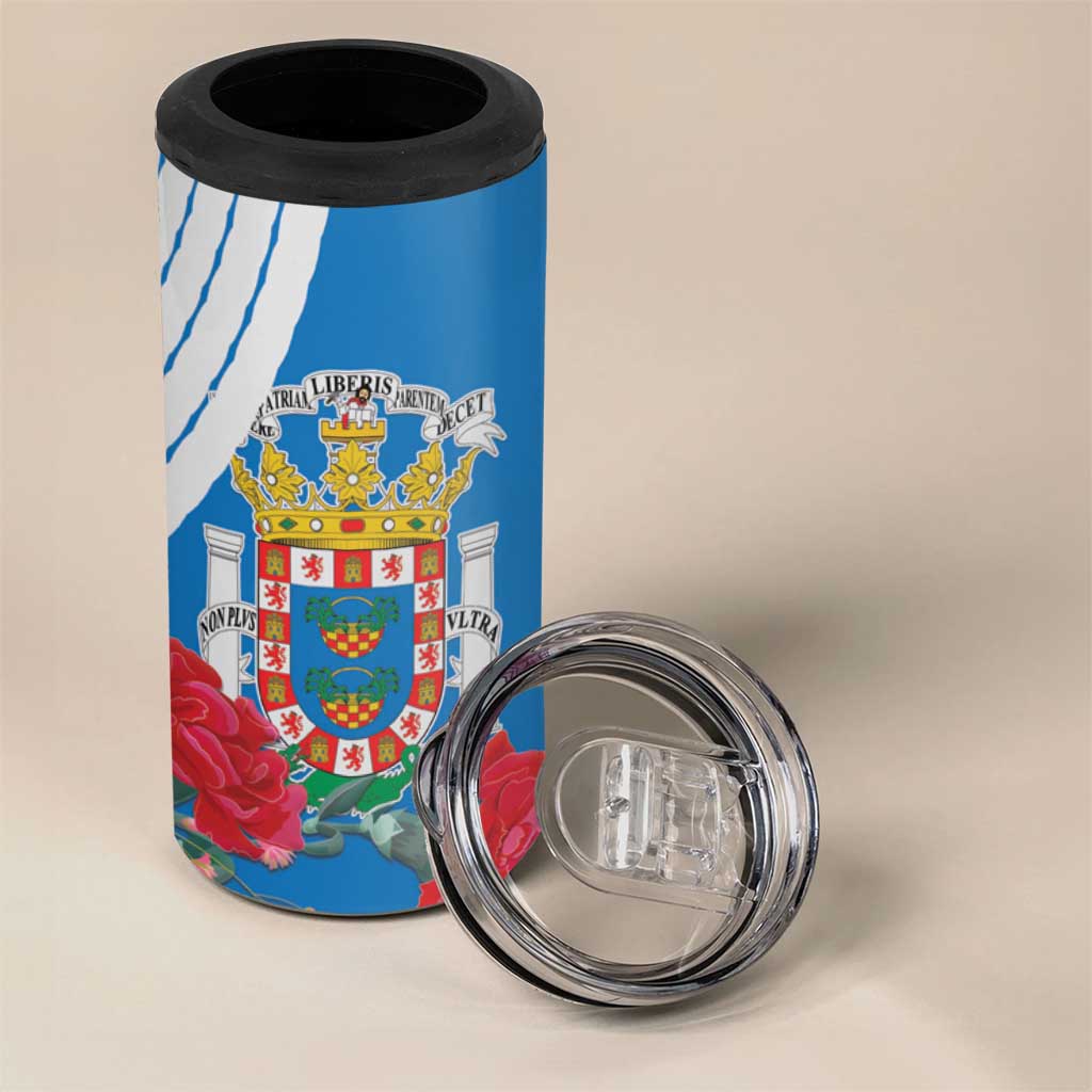 Melilla Spain 4 in 1 Can Cooler Tumbler Coat Of Arms With Map
