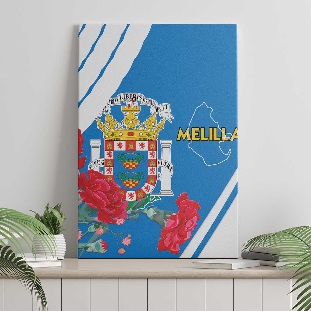 Melilla Spain Canvas Wall Art Coat Of Arms With Map