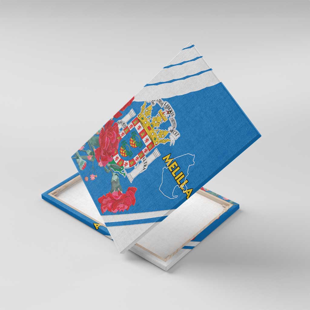 Melilla Spain Canvas Wall Art Coat Of Arms With Map