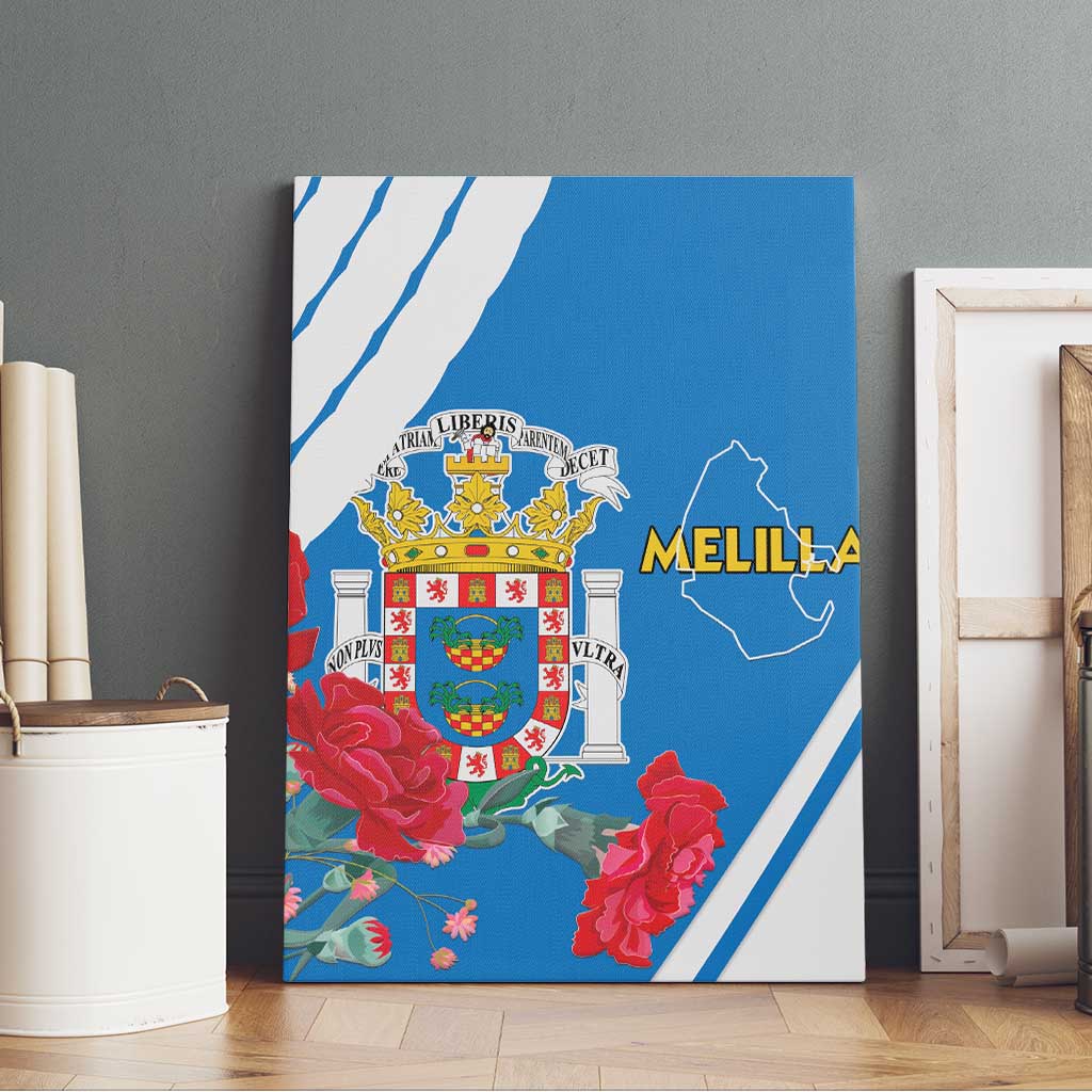Melilla Spain Canvas Wall Art Coat Of Arms With Map