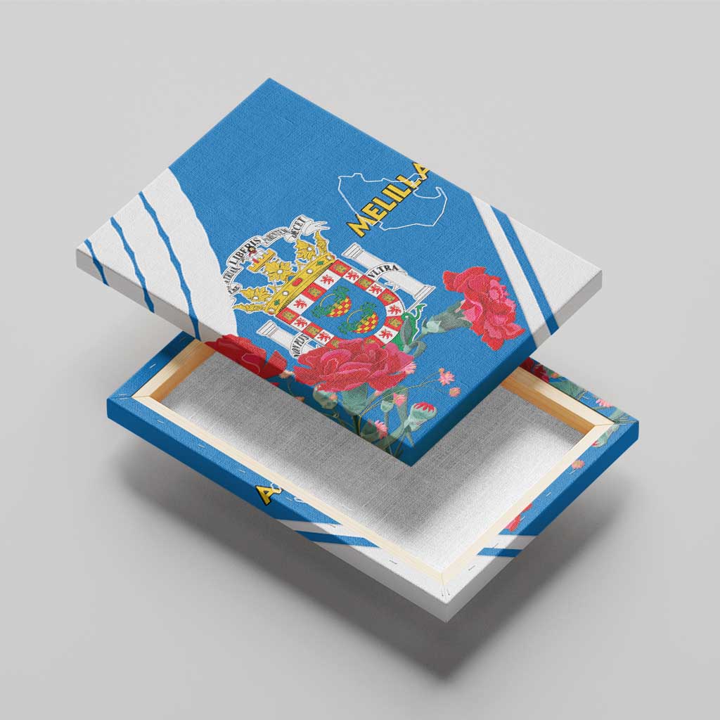 Melilla Spain Canvas Wall Art Coat Of Arms With Map