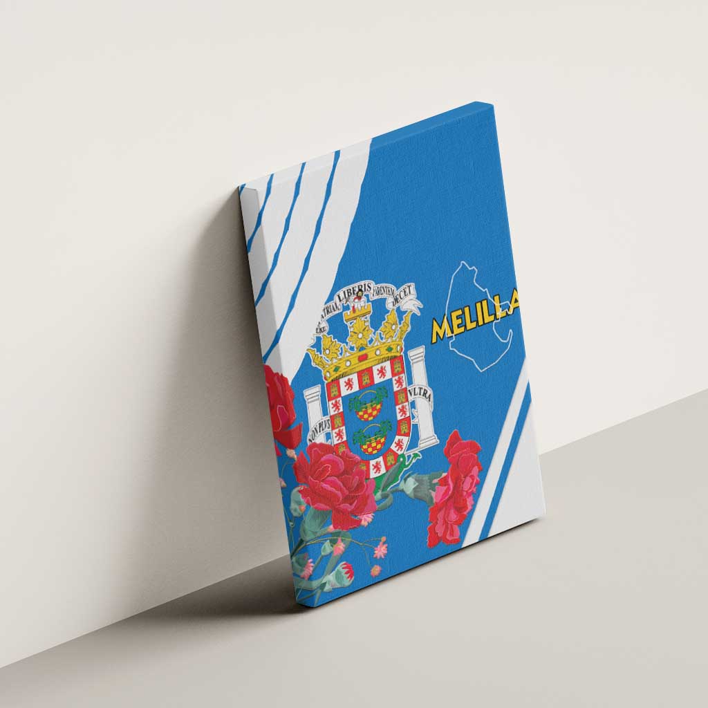 Melilla Spain Canvas Wall Art Coat Of Arms With Map