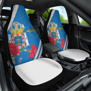 Melilla Spain Car Seat Cover Coat Of Arms With Map