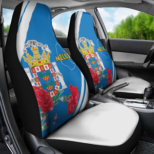Melilla Spain Car Seat Cover Coat Of Arms With Map