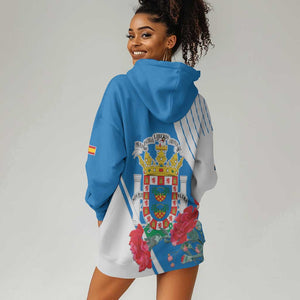 Melilla Spain Hoodie Dress Coat Of Arms With Map
