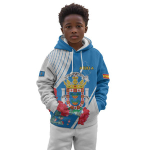 Melilla Spain Kid Hoodie Coat Of Arms With Map