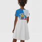 Melilla Spain Kid Short Sleeve Dress Coat Of Arms With Map