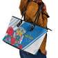 Melilla Spain Leather Tote Bag Coat Of Arms With Map