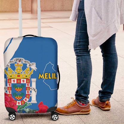 Melilla Spain Luggage Cover Coat Of Arms With Map