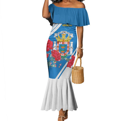 Melilla Spain Mermaid Dress Coat Of Arms With Map