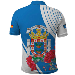 Melilla Spain Polo Shirt Coat Of Arms With Map