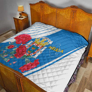 Melilla Spain Quilt Coat Of Arms With Map