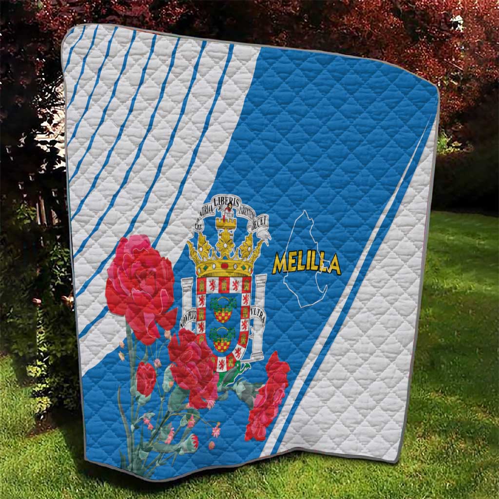 Melilla Spain Quilt Coat Of Arms With Map