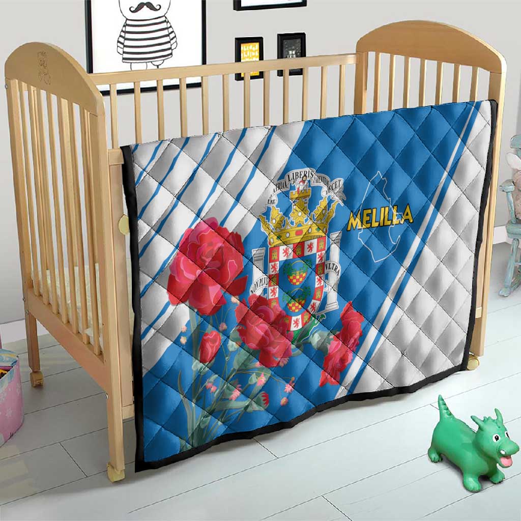 Melilla Spain Quilt Coat Of Arms With Map